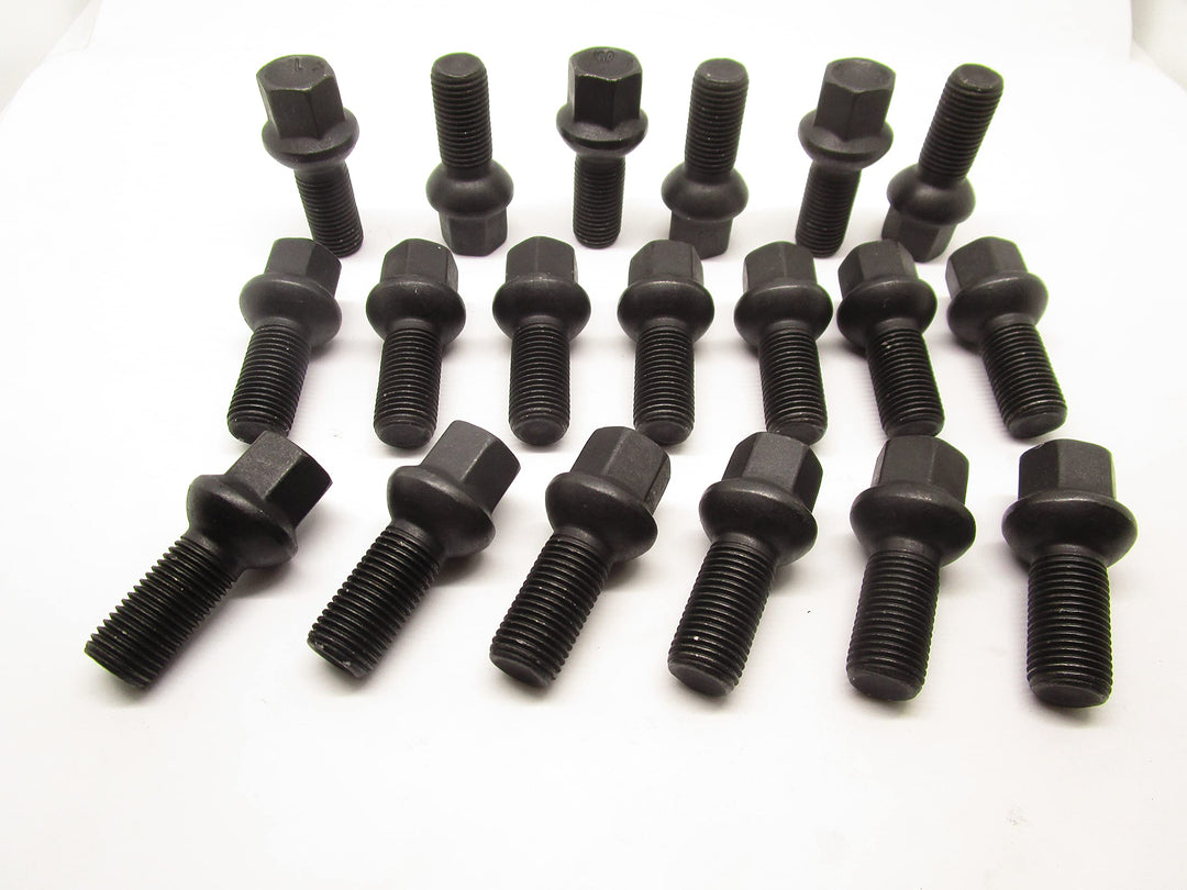 Kit 20 Bulloni Ruota Neri compatibili con VOLKSWAGEN T-ROC T-CROSS fissaggio ruote Cerchi In Acciaio e In Lega in Ferro Farad MADE IN ITALY - immagine 2