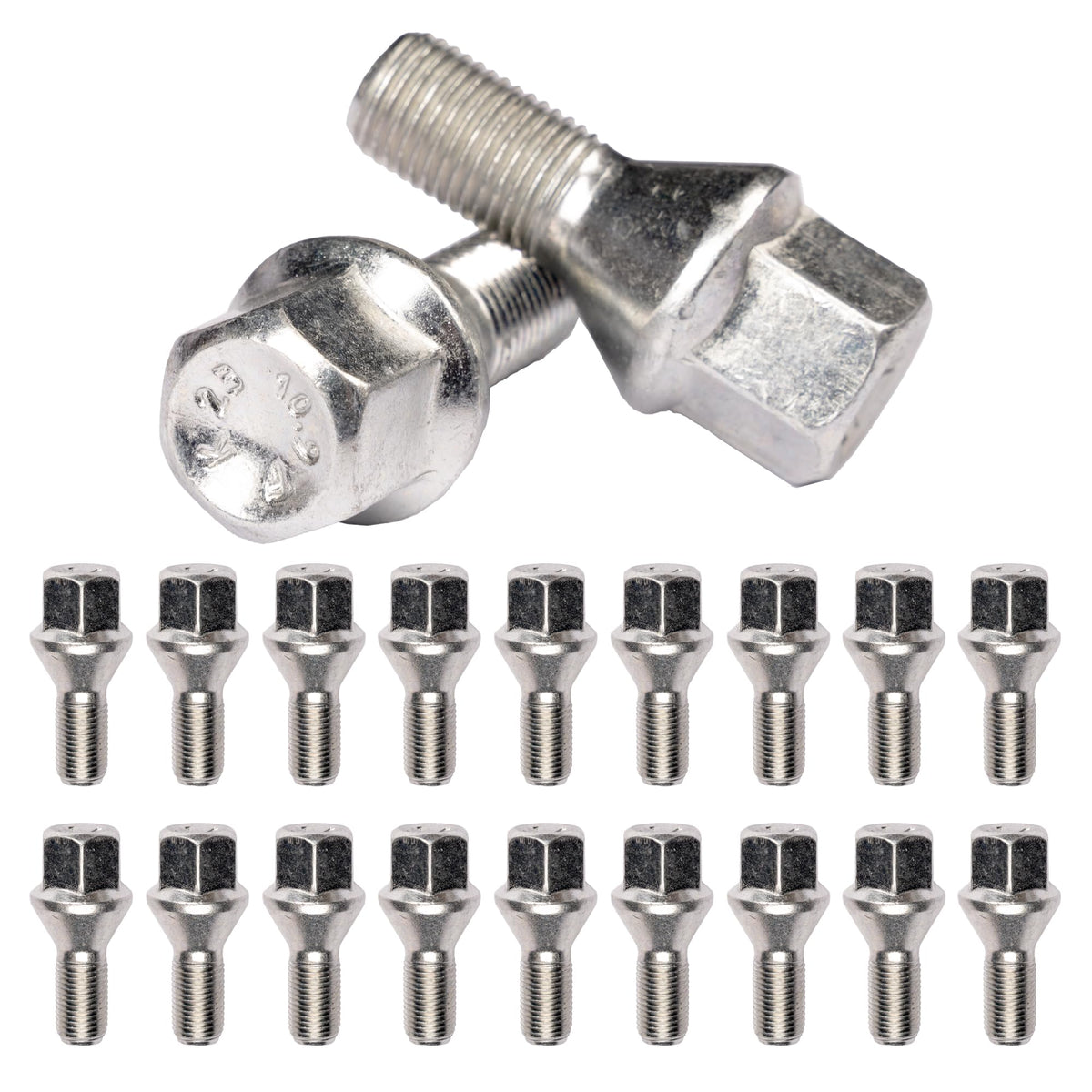 20 Bulloni Ruota compatibili con Fiat 500X 500L Tipo fissaggio ruote Cerchi in Acciaio Lega Ferro Made in Italy M12x1,25
