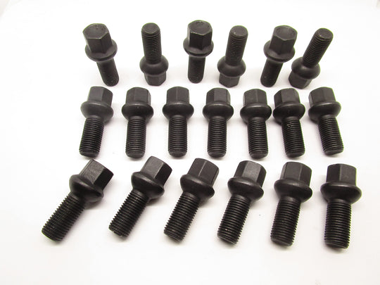 Kit 20 Bulloni Ruota Neri compatibili con VOLKSWAGEN T-ROC T-CROSS fissaggio ruote Cerchi In Acciaio e In Lega in Ferro Farad MADE IN ITALY