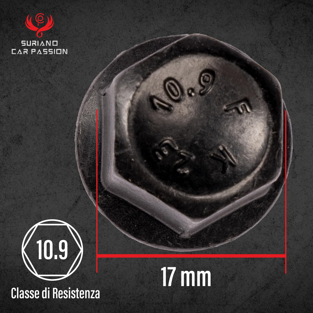 Kit 20 bulloni ruota neri compatibili con Jeep Renegade dal 2014 e Compass solo dal 5/2020 in poi ruote cerchi in acciaio e in lega Farad - immagine 3