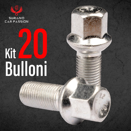 20 Bulloni Ruota Fissaggio Ruote Compatibile Con Mercedes Classe A W168 dal 1998 al 2004 - clacce C fino al 2007 -SLK fino al 2010 Gomme Cerchi in Acciaio Ferro M12x1,5 hex 17 (per cerchi in FERRO) - immagine 3