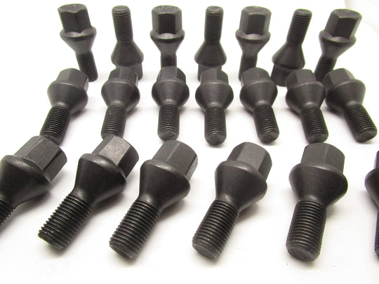 Kit 20 bulloni ruota neri compatibili con Lancia Lybra Ypsilon Y Musa Delta ruote cerchi in acciaio e in lega Farad - immagine 2