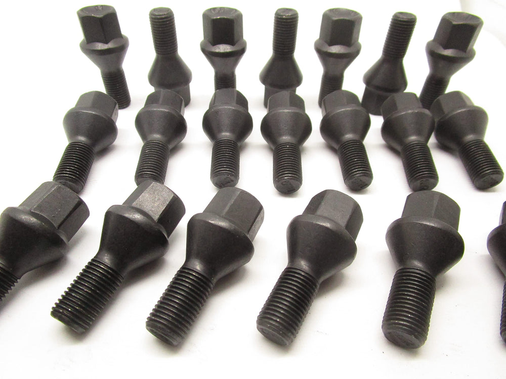 Kit 20 bulloni ruota neri compatibili con Alfa Romeo Mito Giulietta GT 156 147 ruote cerchi in acciaio e in lega Farad - immagine 2