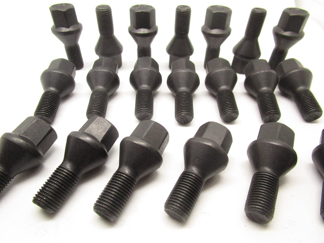 Kit 20 bulloni ruota neri compatibili con Alfa Romeo Mito Giulietta GT 156 147 ruote cerchi in acciaio e in lega Farad - immagine 2