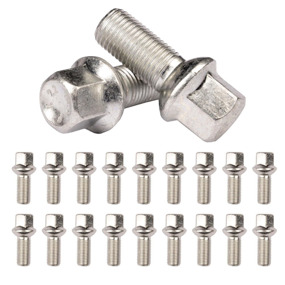 20 Bulloni Ruota Fissaggio Ruote Compatibile Con Mercedes Classe A W168 dal 1998 al 2004 - clacce C fino al 2007 -SLK fino al 2010 Gomme Cerchi in Acciaio Ferro M12x1,5 hex 17 (per cerchi in FERRO) - immagine 2