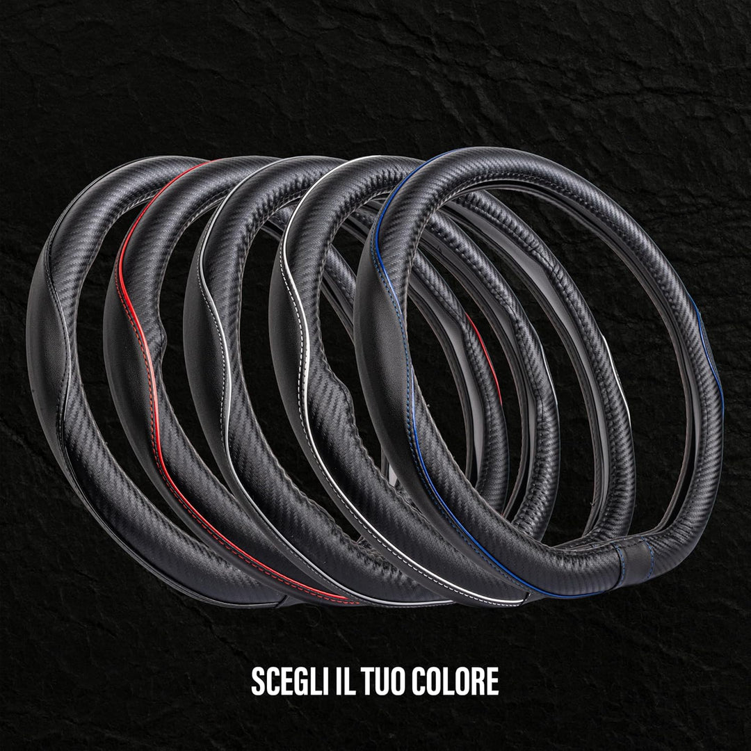 Coprivolante Per Auto Copristerzo D Shape in Pelle Microfibra Sportivo 5 colori