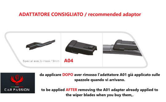 Spazzole tergicristallo DACIA DUSTER III dal 2023 60 45 cm anteriori