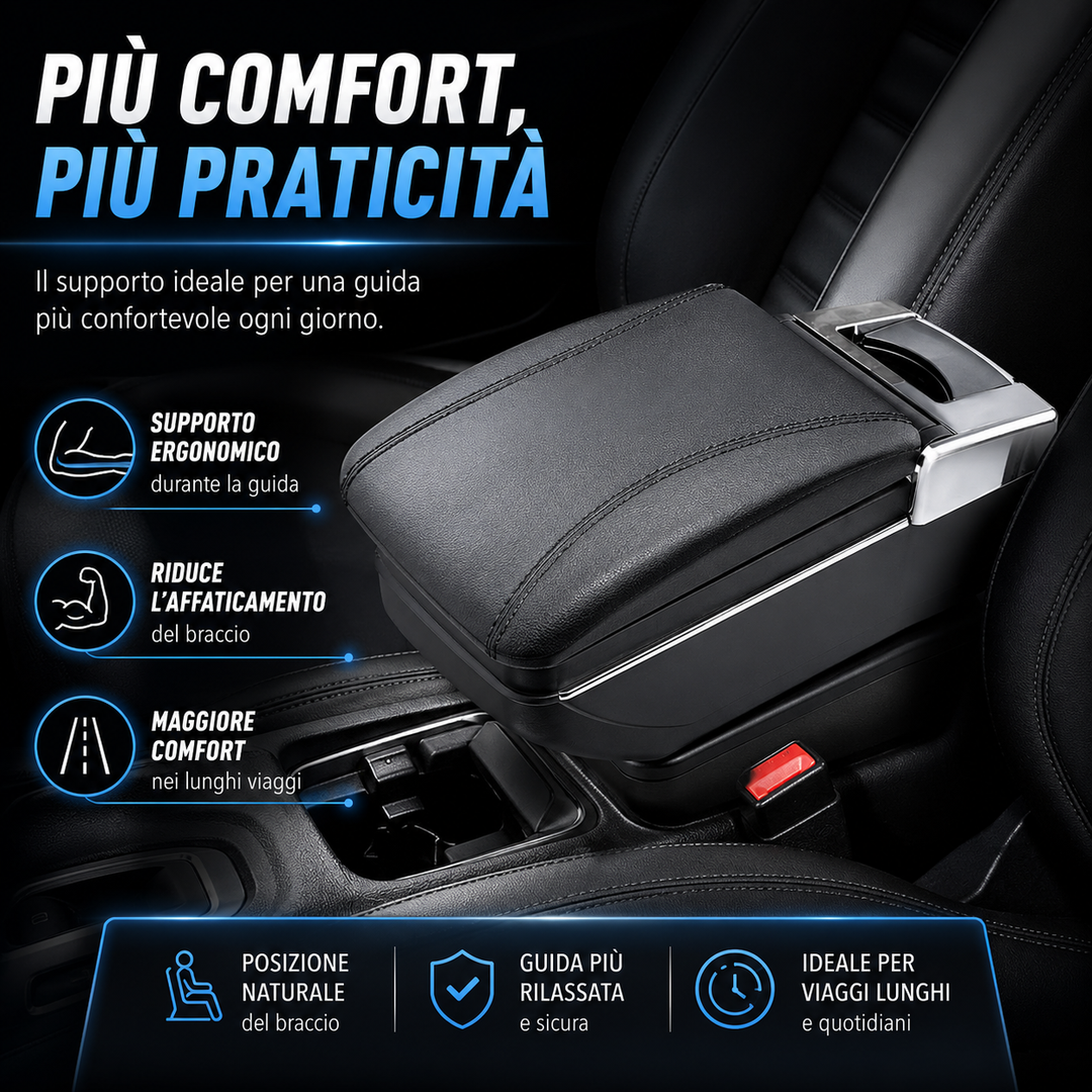 Bracciolo per Citroen C3 2025 Poggiabraccio in ecopelle nero