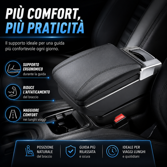 Bracciolo per Citroen C3 2025 Poggiabraccio in ecopelle nero