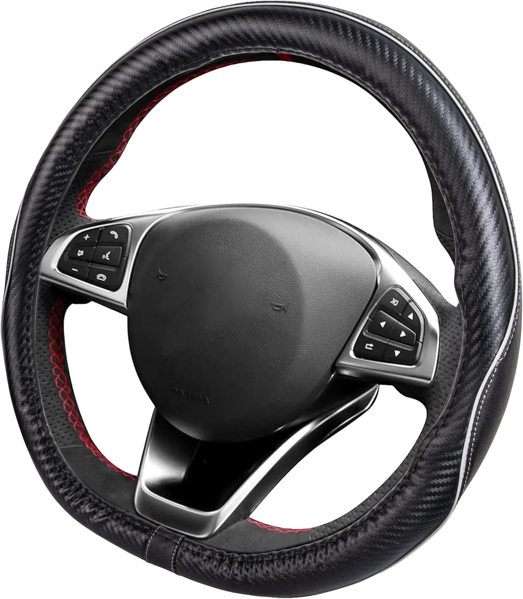 Coprivolante Per Auto Copristerzo D Shape in Pelle Microfibra Sportivo 5 colori