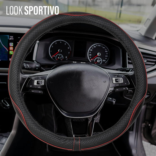 Coprivolante Per Auto Copristerzo Rotondo in Pelle Microfibra Sportivo 6 colori