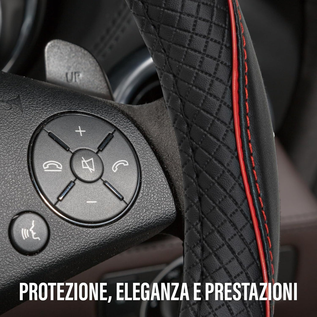 Coprivolante Per Auto Copristerzo Rotondo in Pelle Microfibra Sportivo 6 colori