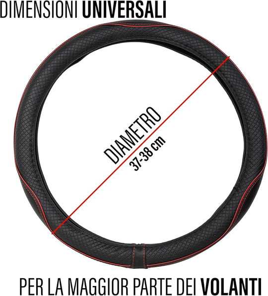 Coprivolante Per Auto Copristerzo Rotondo in Pelle Microfibra Sportivo 6 colori