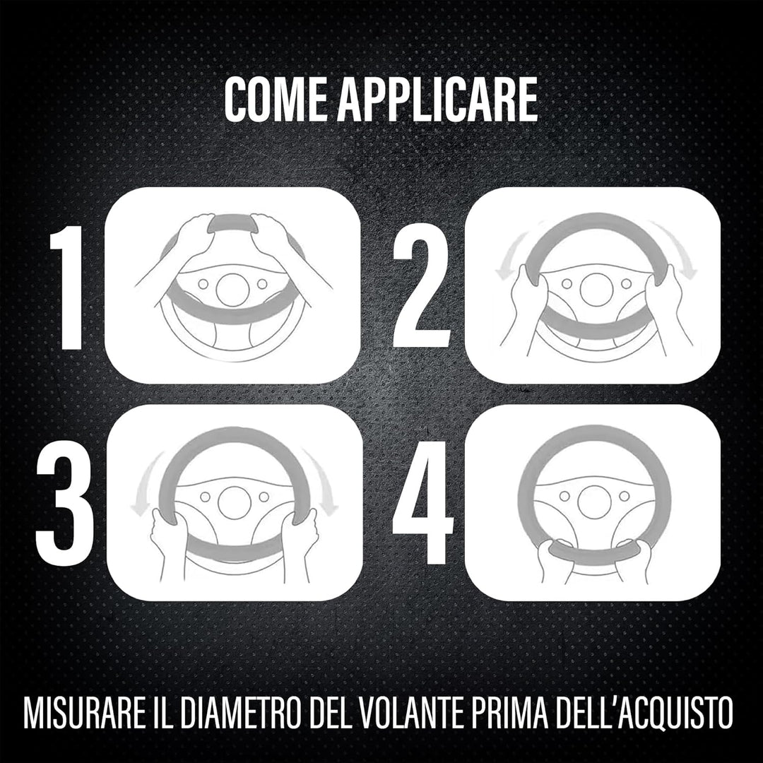 Coprivolante Per Auto Copristerzo Rotondo in Pelle Microfibra Sportivo 6 colori