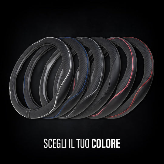 Coprivolante Per Auto Copristerzo Rotondo in Pelle Microfibra Sportivo 6 colori
