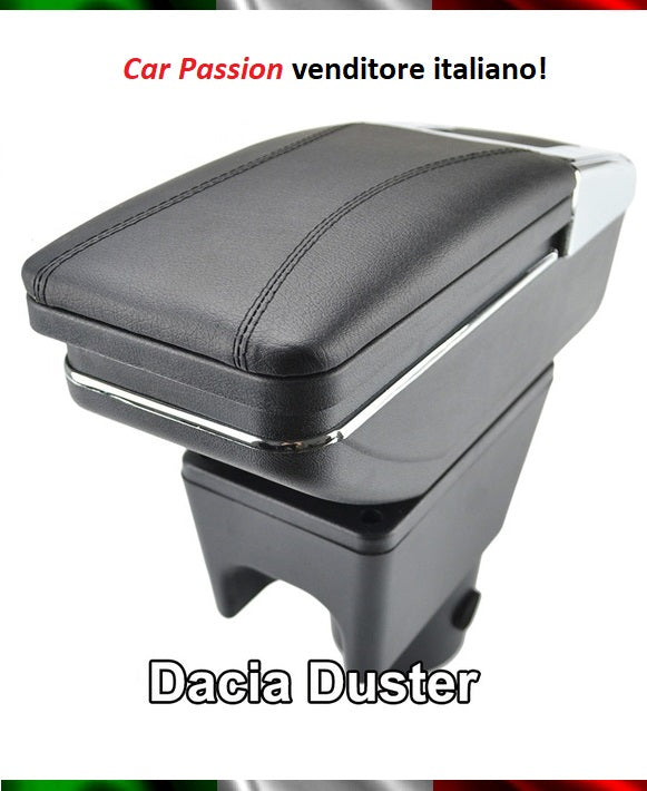 Bracciolo DACIA DUSTER 2010-2017 in ecopelle nero - [accessori auto]