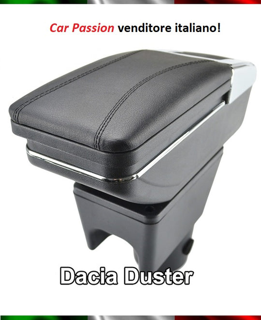 Bracciolo DACIA DUSTER 2010-2017 in ecopelle nero - [accessori auto]