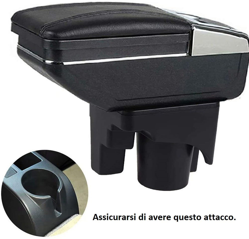 Bracciolo VOLKSWAGEN GOLF 6 in ecopelle nero