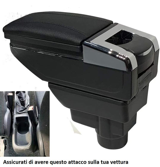 Bracciolo OPEL CORSA D in ecopelle nero