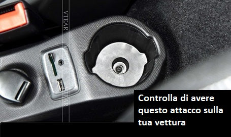Bracciolo SMART FORTWO in ecopelle nero