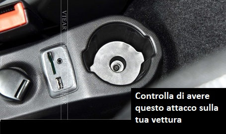 Bracciolo per Smart 453 Fortwo e Forfour e EQ ECOPELLE NERO e CUCITURE  BIANCHE regolabile in lunghezza con portaoggetti : : Auto e Moto