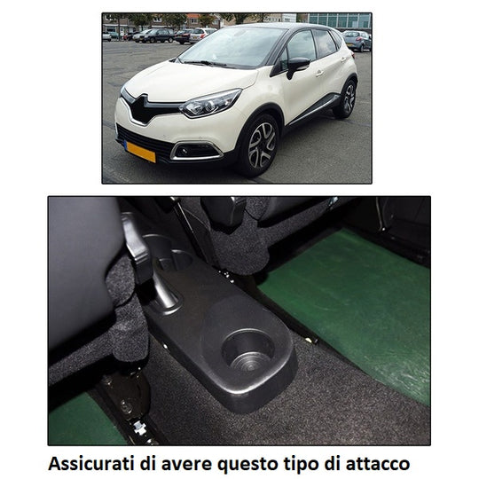 Bracciolo RENAULT CAPTUR in ecopelle nero