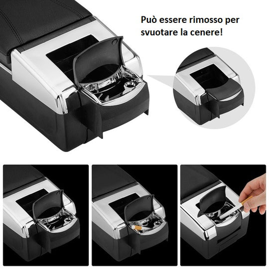 Bracciolo DACIA DUSTER 2010-2017 in ecopelle nero - [accessori auto]