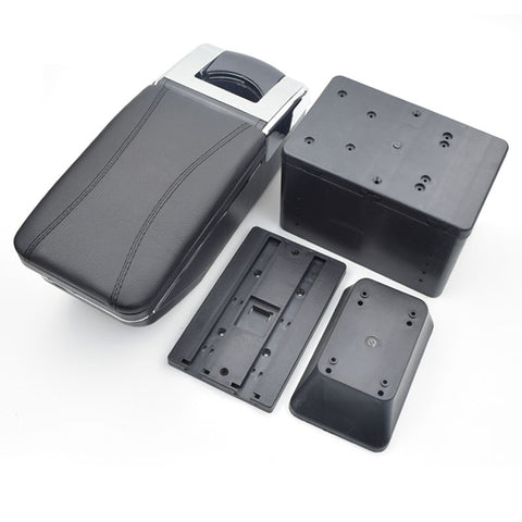 Bracciolo Per Fiat 500X | Tessuto Nero Regolabile | Originale Wood Company Italy | Ribaltabile - Foto 9