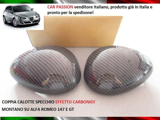 Calotte specchio carbon look Alfa Romeo 147 e GT