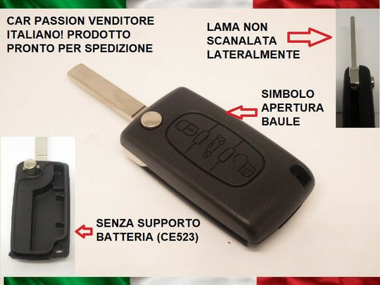 Telecomando per Citroen C2 C2 C4 C5 Picasso 3 tasti