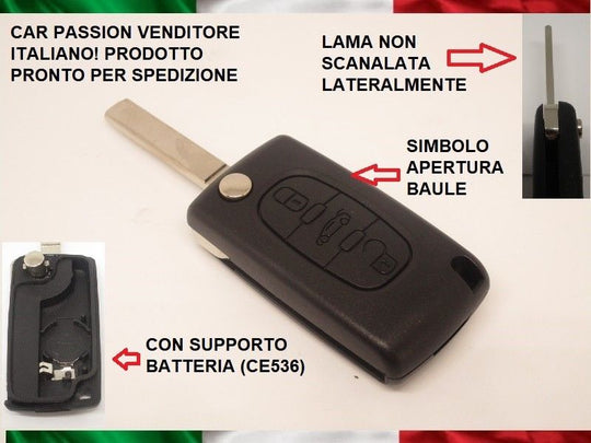 Telecomando per Citroen C2 C2 C4 C5 Picasso 3 tasti