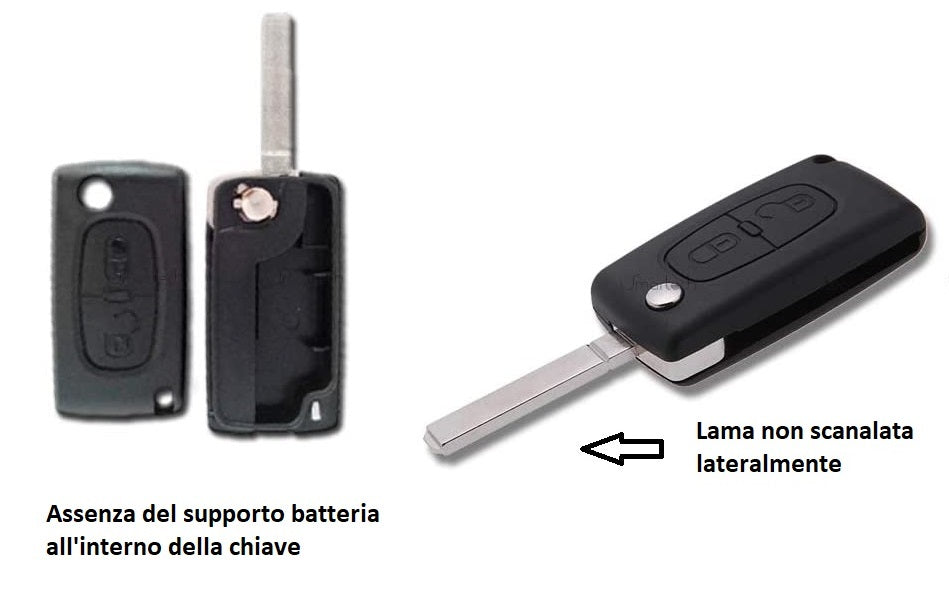 Telecomando PEUGEOT 107 206 207 307 308 406 407 2 tasti - [accessori auto]