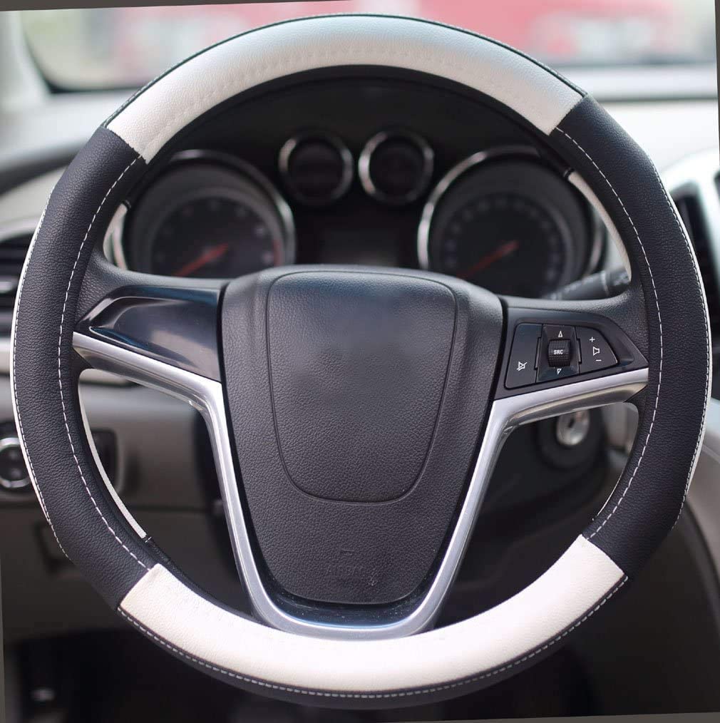 Coprivolante per auto universale nero bianco 37-38 cm