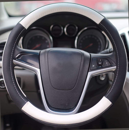 Coprivolante per auto universale nero bianco 37-38 cm