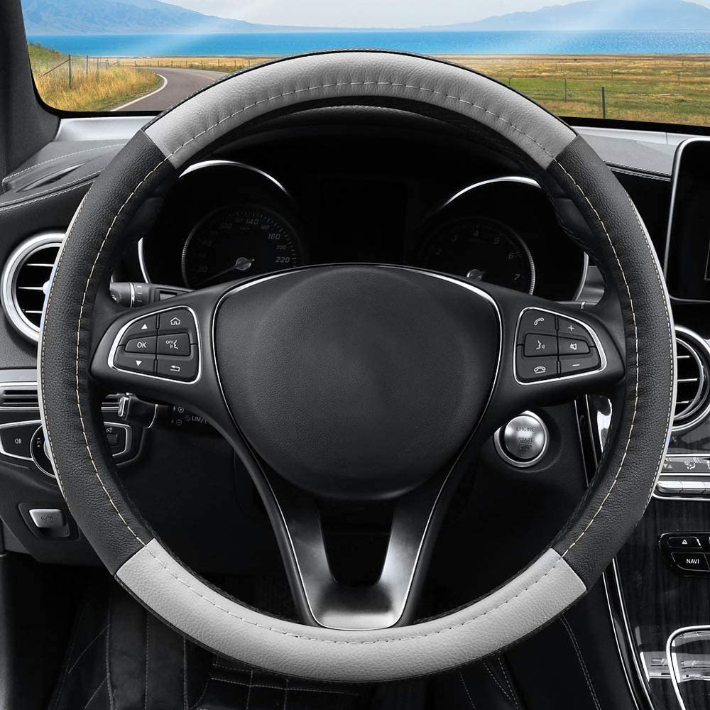 Coprivolante per auto universale nero grigio 37-38 cm