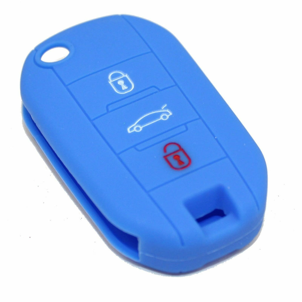Ontto Custodia In Silicone TPU Per Chiave Pieghevole – Adatta Peugeot E Citroen – Colore Rosso