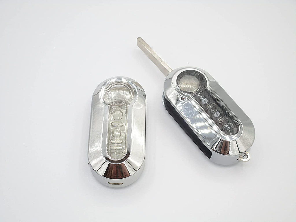 Chiave Vergine Abarth Guscio Telecomando Chiave Fiat 500 Abarth - Ricambio Con Logo Guscio Telecomando Abarth