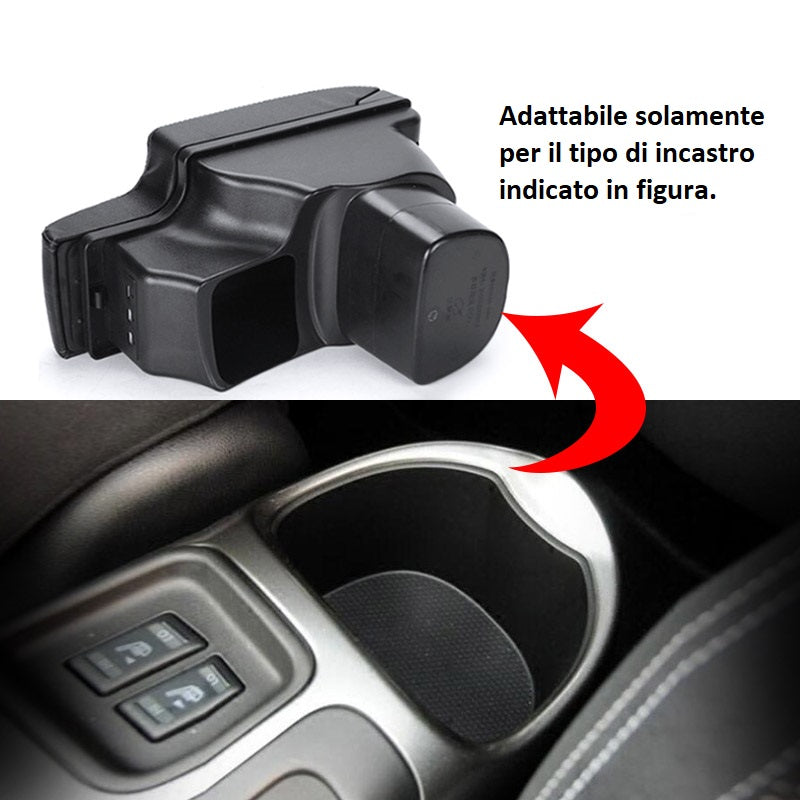 Bracciolo NISSAN JUKE in ecopelle nero