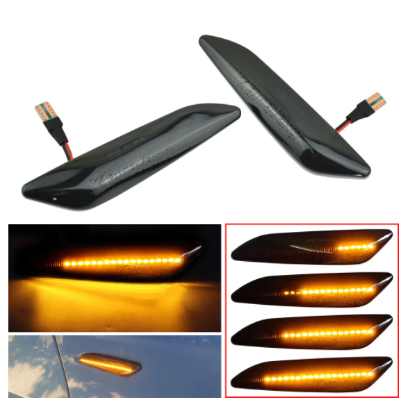 COPPIA FRECCE LATERALI 18 LED DINAMICHE SPECIFICHE FIAT ABARTH 500 500c CANBUS EUR 18,99 - IT - Foto 3