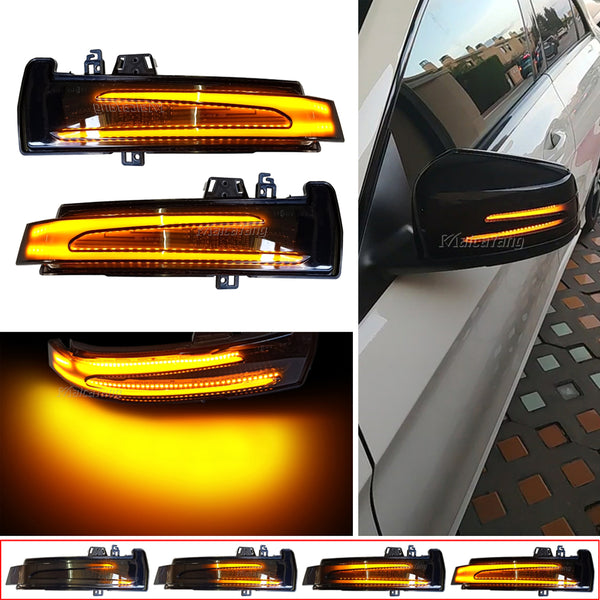POPMOTORZ LED Frecce Specchietto Laterali Per Mercedes Classe A B C E - 72 LED, Canbus, Senza Errori, E-Mark (2 Pezzi)