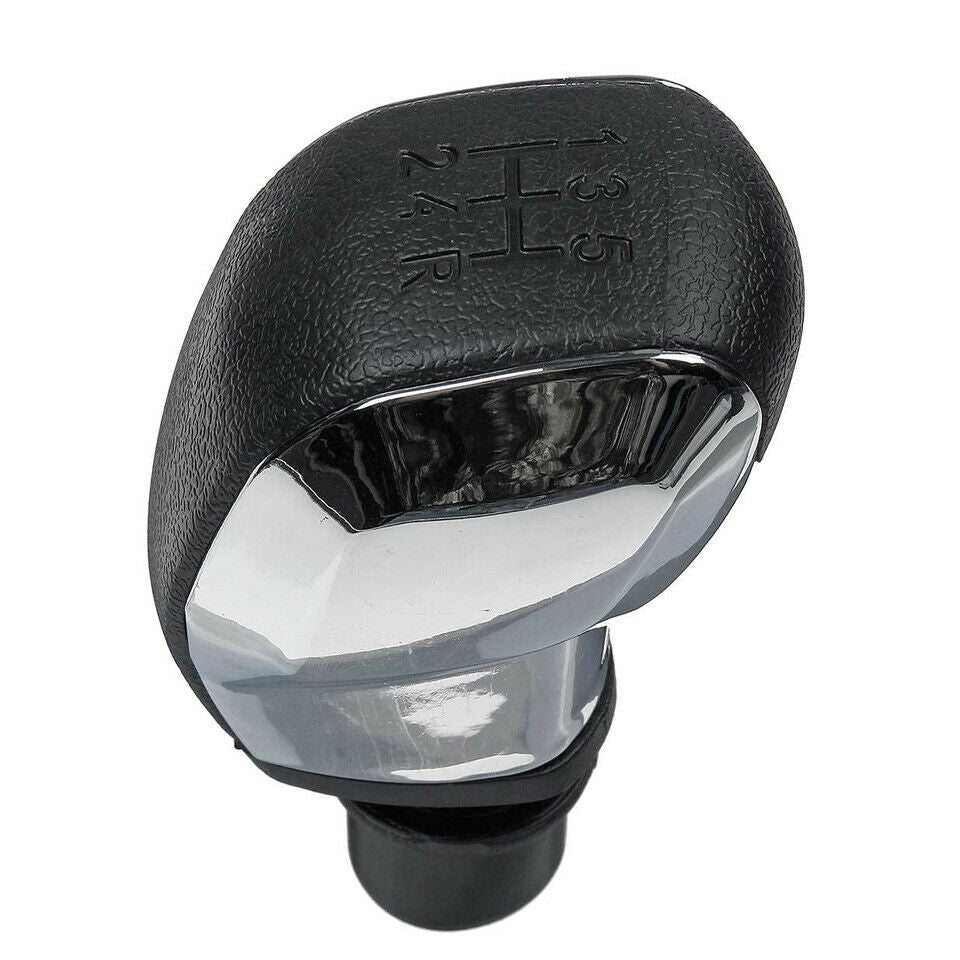 Pomello Leva Cambio Completo Compatibile con Peugeot 208 308 508 2008 3008 Citroen C2 C3 C4 C5 Jumpy 5 Marce Ricambio Impugnatura Lente (Cromato)