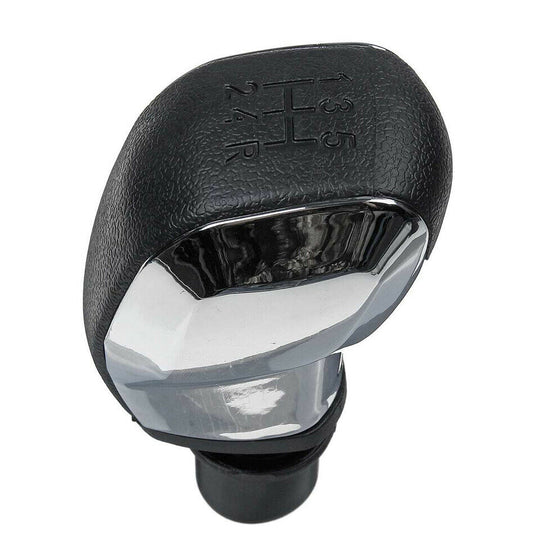 Pomello Leva Cambio Completo Compatibile con Peugeot 208 308 508 2008 3008 Citroen C2 C3 C4 C5 Jumpy 5 Marce Ricambio Impugnatura Lente (Cromato)