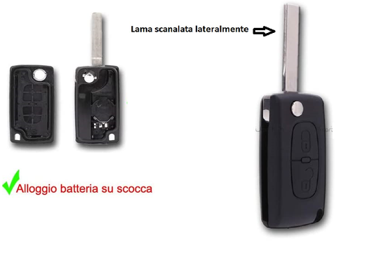Telecomando PEUGEOT 107 206 207 307 308 406 407 2 tasti - [accessori auto]