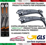 Kit spazzole tergicristallo  AUDI A3 2012> 65 45 cm anteriori aero flat - [accessori auto]
