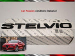 Scritta stemma sigla Alfa Romeo Stelvio nero lucido posteriore originale - [accessori auto]
